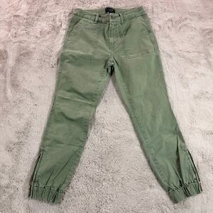 J. Crew Utility Zip Cuff Ankle‎ Pants Olive Green Size 2 Pockets School